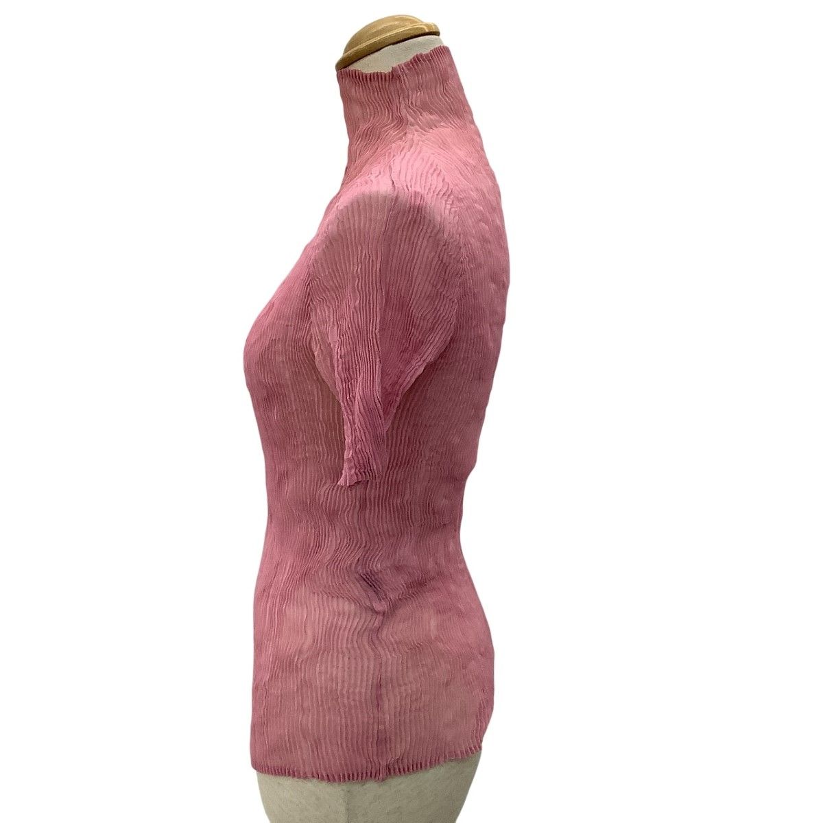 ISSEY MIYAKE イッセイミヤケ レディース 波プリーツ カットソー SIZE 2 ショッキングピンク