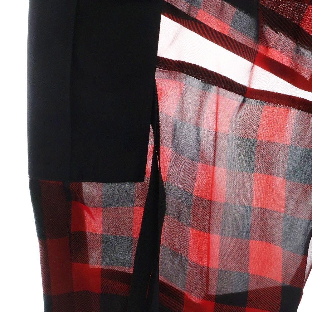 A8899h2　▼sacai サカイ▼　新品同様 レース切り替え レイヤード プリーツラップスカート ネイビー×ゴールド 1 ロングスカート 春夏 rb sacai ⁄ サカイ | レース切替 クルーネックカットソー | 2 | ブラック | レディース