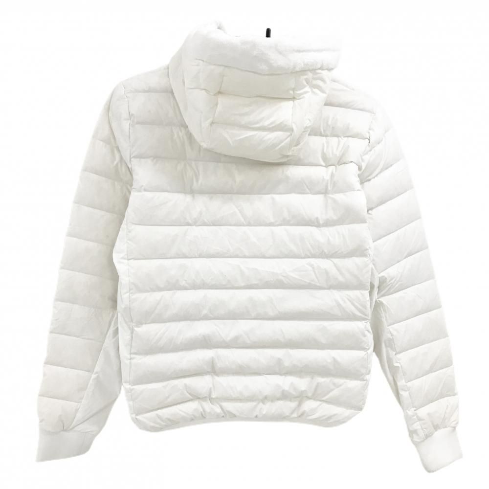 ニューバランスゴルフ フード付ダウンジャケット 白 立体ロゴ フード着脱可 レディース 1 M ゴルフウェア New Balance