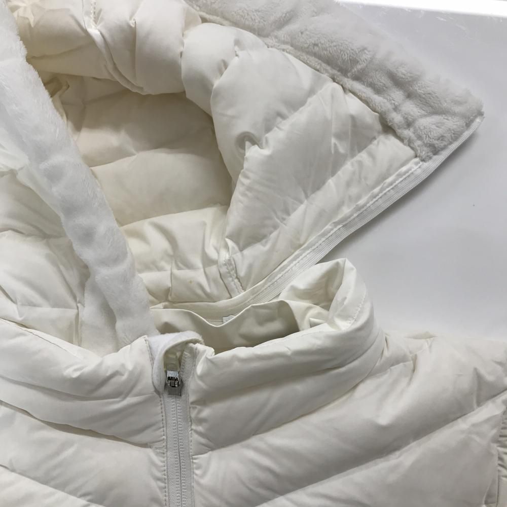 ニューバランスゴルフ フード付ダウンジャケット 白 立体ロゴ フード