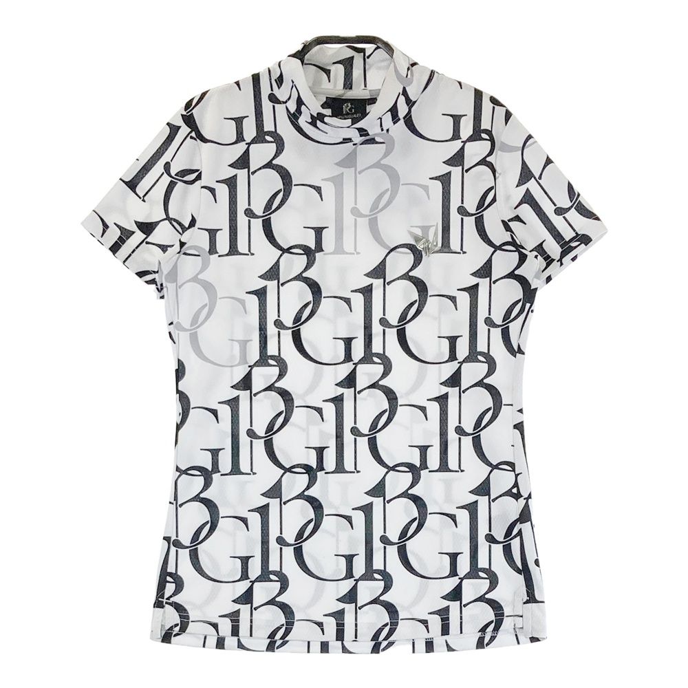 サイズ 1 1PIU1UGUALE3 GOLF 半袖モックネックTシャツ 総柄 ホワイト系 240101326058 ゴルフウェア レディース ストスト