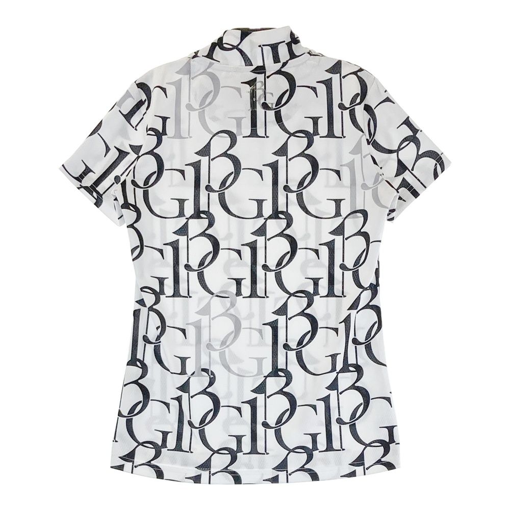 サイズ 1 1PIU1UGUALE3 GOLF 半袖モックネックTシャツ 総柄 ホワイト系 240101326058 ゴルフウェア レディース ストスト