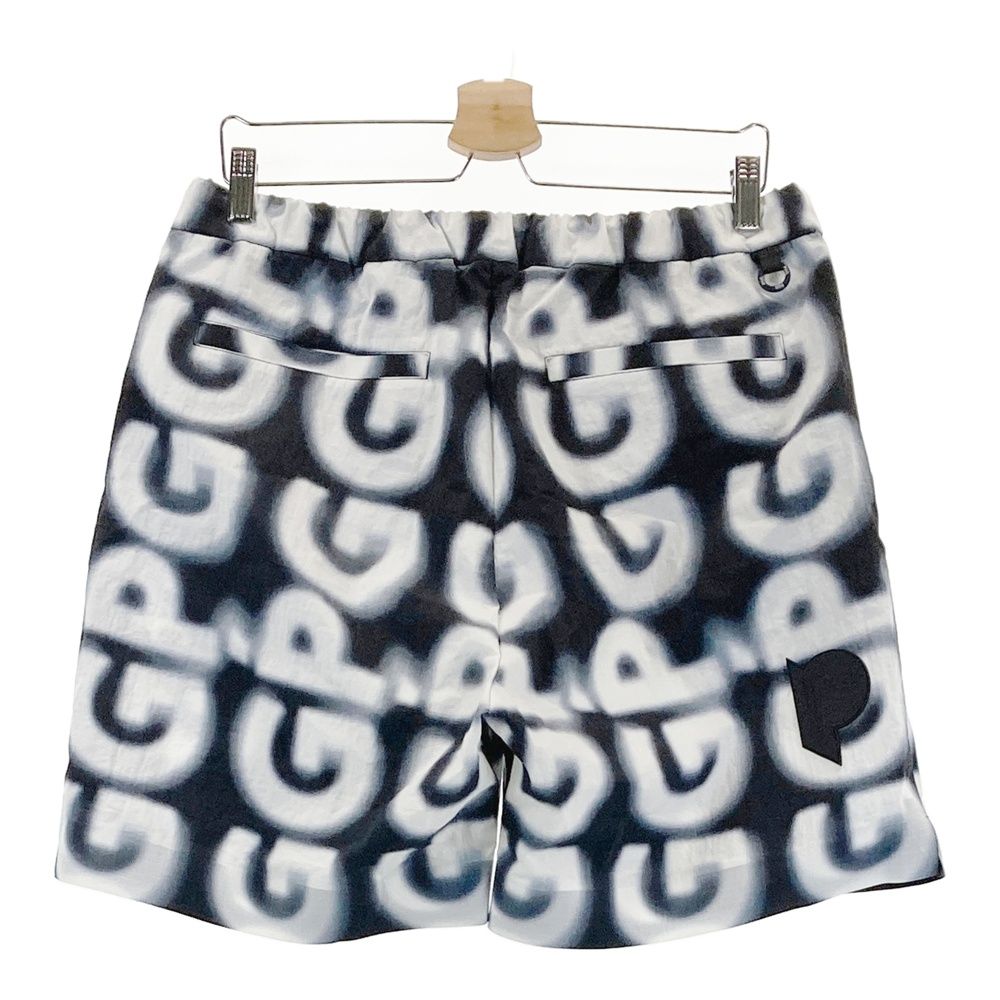 サイズ 5 PGG PEARLY GATES パーリーゲイツ ハーフパンツ ネオンロゴ 総柄 ブラック系 240101544380 ゴルフウェア メンズ ストスト