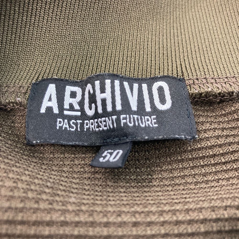 サイズ 50 ARCHIVIO アルチビオ ハイネック 半袖Tシャツ ボーダー柄 カーキ系 240101545551 ゴルフウェア メンズ ストスト MOOIMEC_CO_ZA