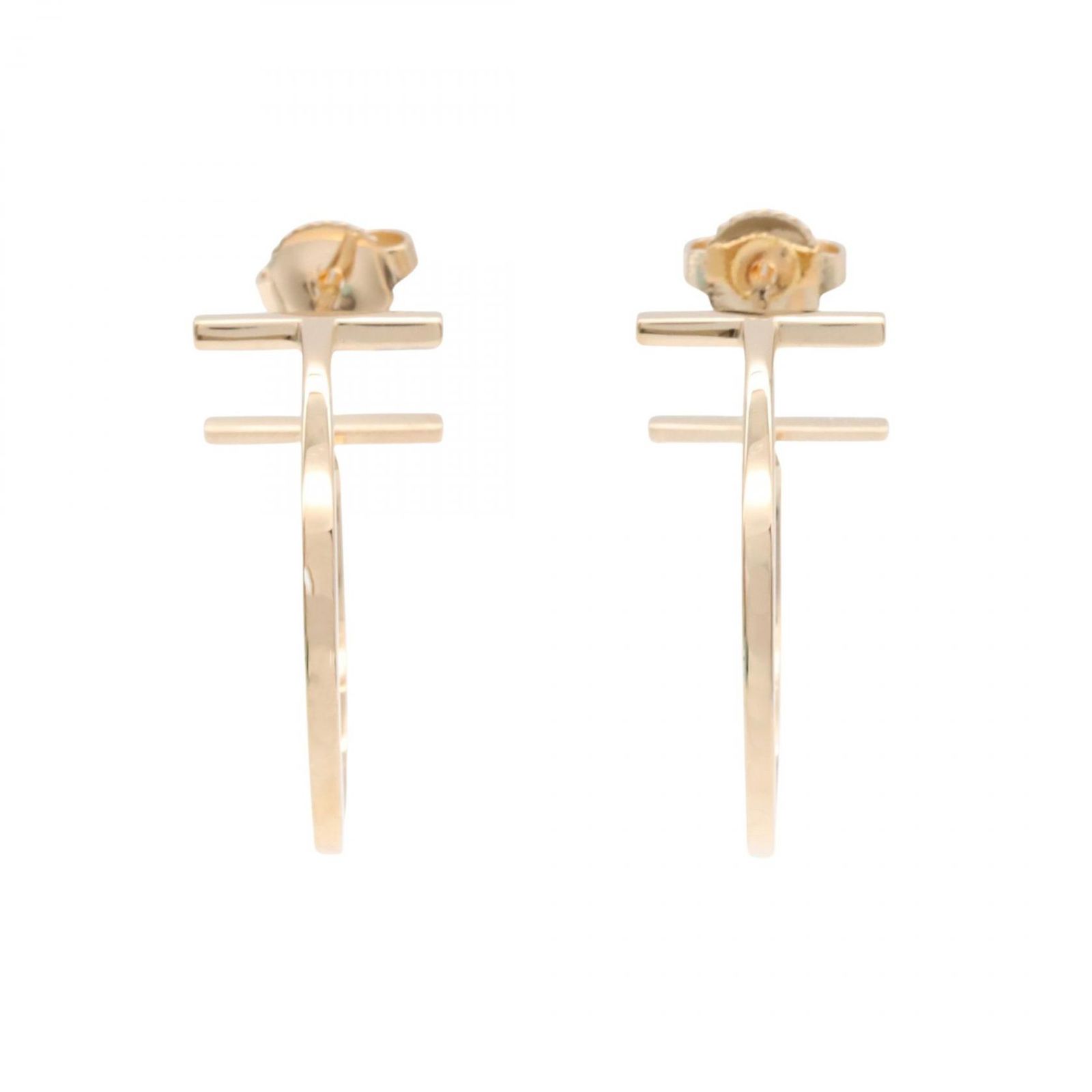 ティファニー TIFFANY＆CO ピアス Tフープピアス 60011243 K18PG ピンクゴールド Tフープピアス レディース Used A