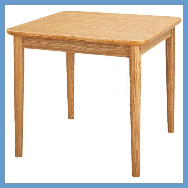 天然木 アッシュ のダイニングテーブル W75×D75×H64cm No.332 ナチュラル