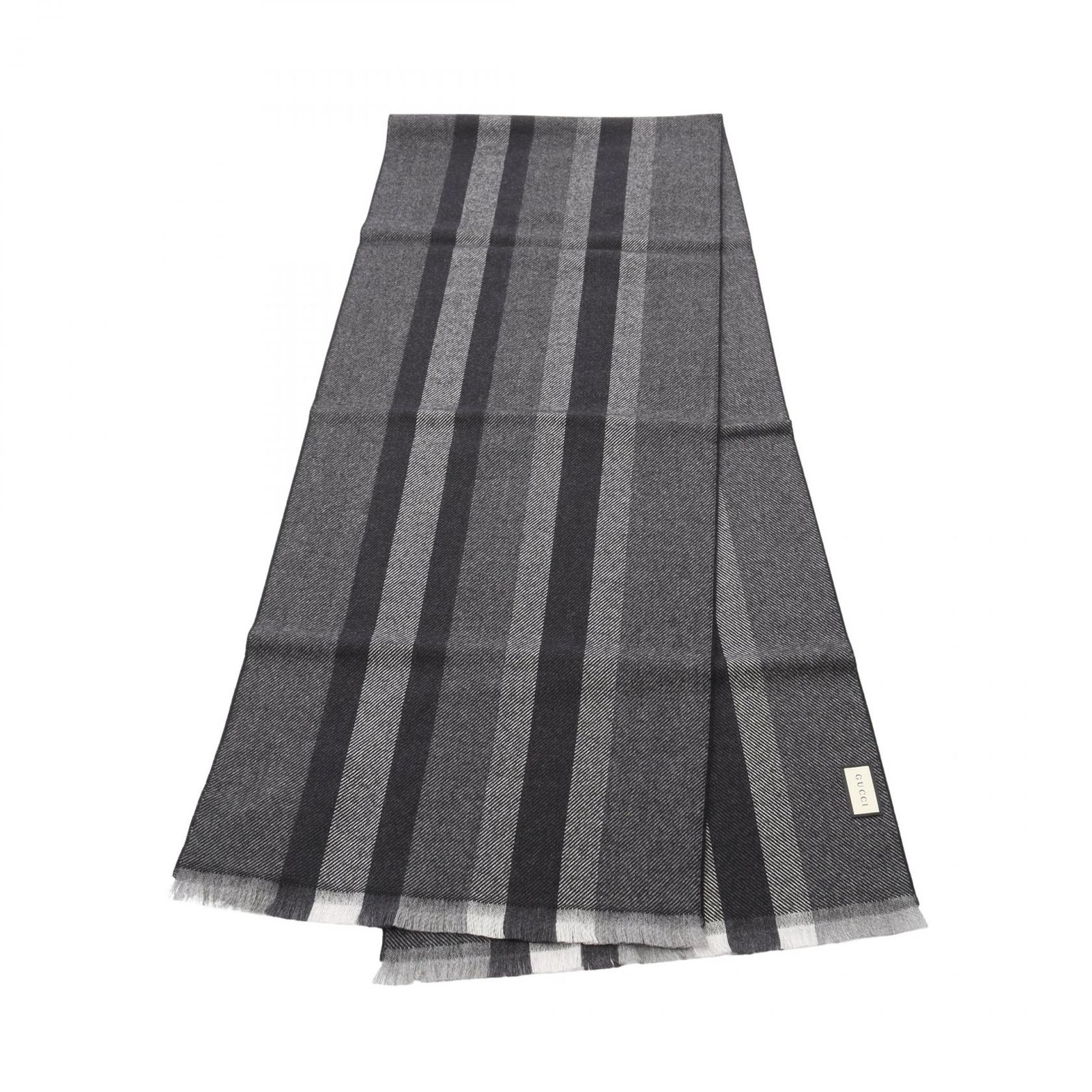 グッチ GUCCI マフラー 3875744G2001361 ブラック グレー ウール マフラー メンズ