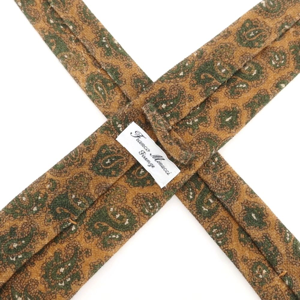 中古】フランコミヌッチ franco minucci ウール プリント ペイズリー柄