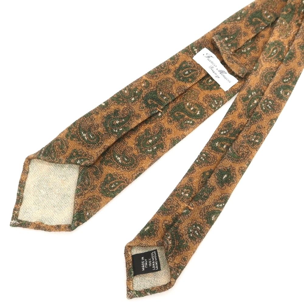 中古】フランコミヌッチ franco minucci ウール プリント ペイズリー柄