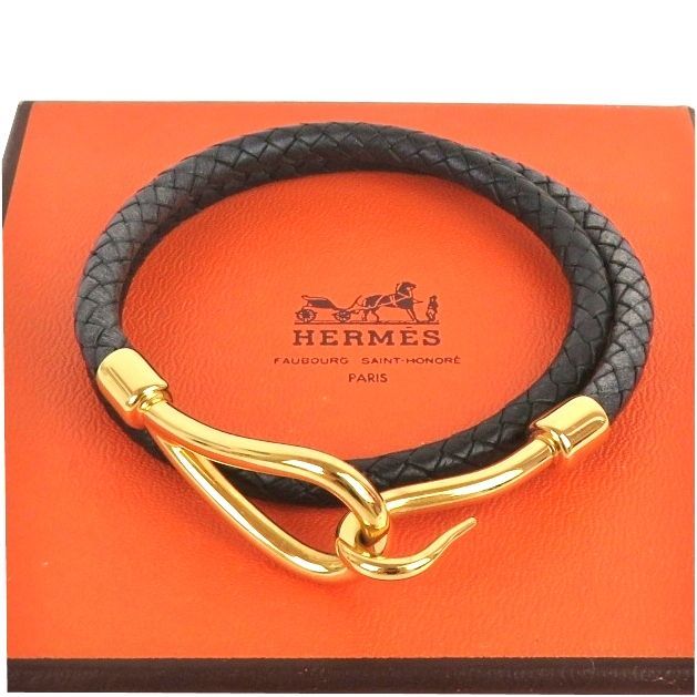 エルメス HERMES ジャンボ ホック 二重巻 ブレスレット バングル