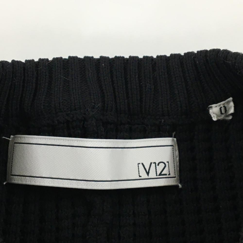 ヴィトゥエルヴ セーター 黒×白 ビッグスター ニット レディース 0 S ゴルフウェア V12 LLC-HASEGAWATOSO_COM