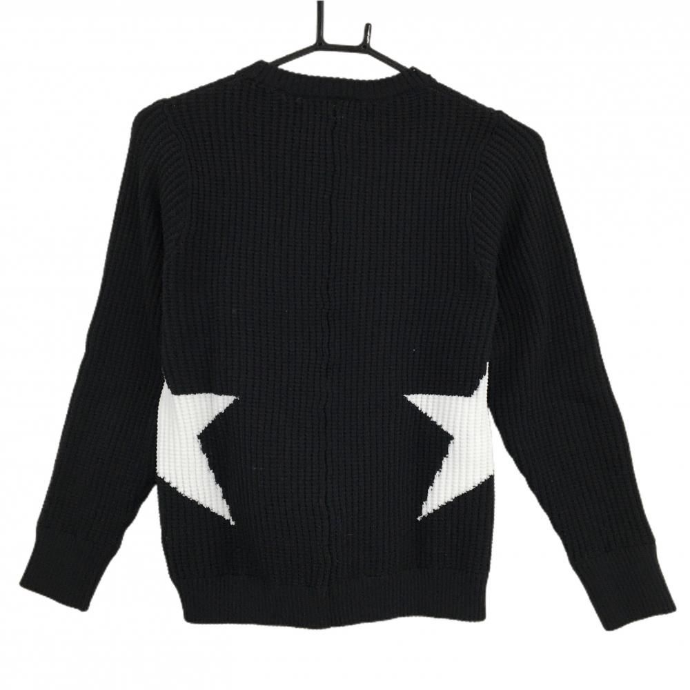 ヴィトゥエルヴ セーター 黒×白 ビッグスター ニット レディース 0 S ゴルフウェア V12