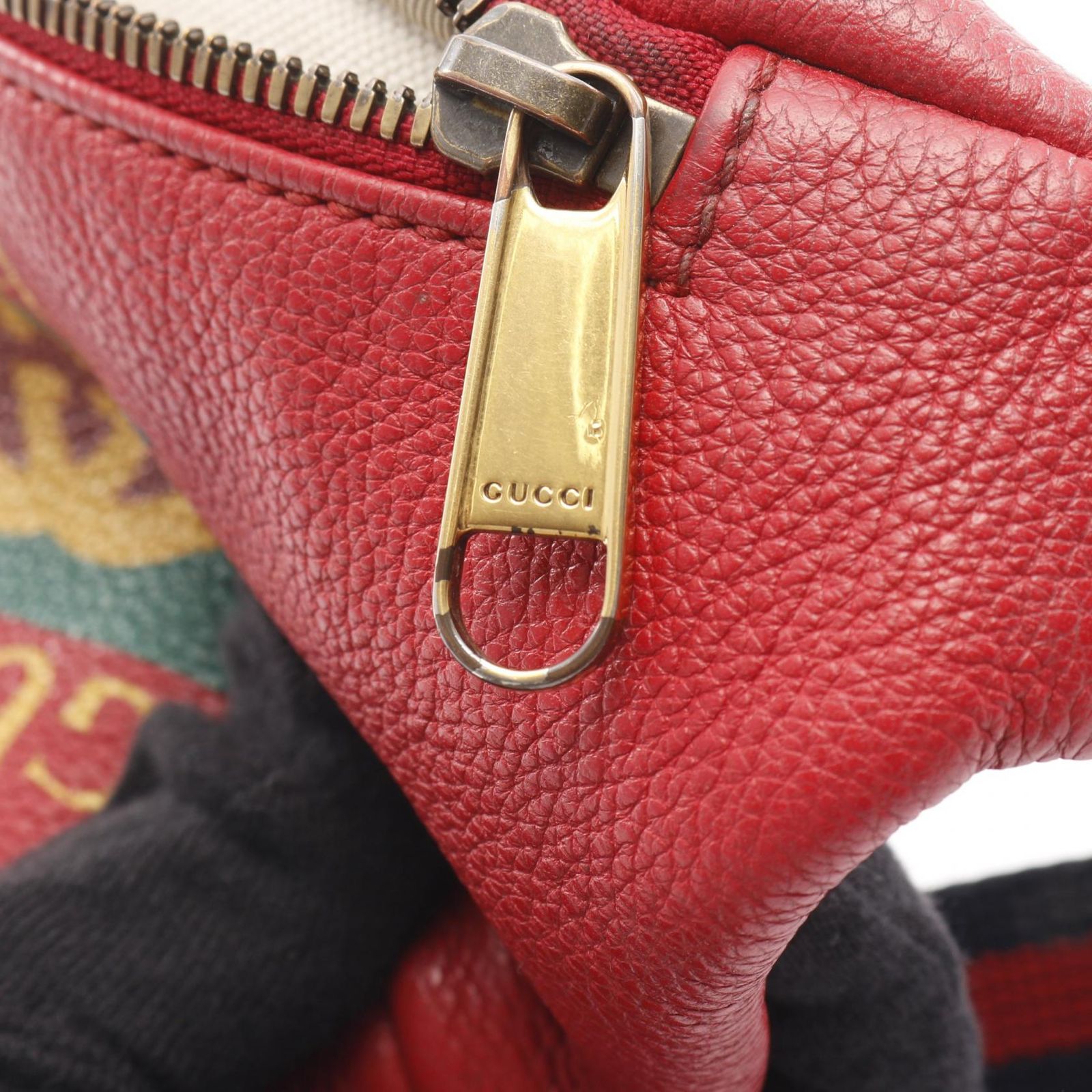 グッチ GUCCI ウエストバッグ ボディバッグ ロゴプリント スモール ベルトバッグ 527792 レッド レザー シェリー ボディバッグ レディース Used B DECORATOM_COM_BR