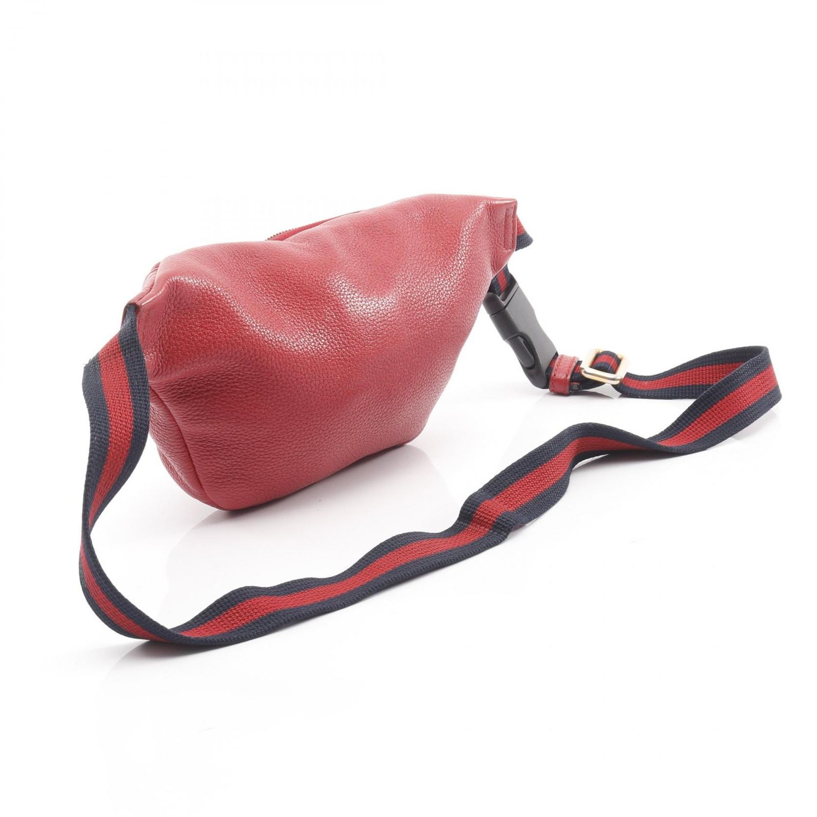 グッチ GUCCI ウエストバッグ ボディバッグ ロゴプリント スモール ベルトバッグ 527792 レッド レザー シェリー ボディバッグ レディース Used B