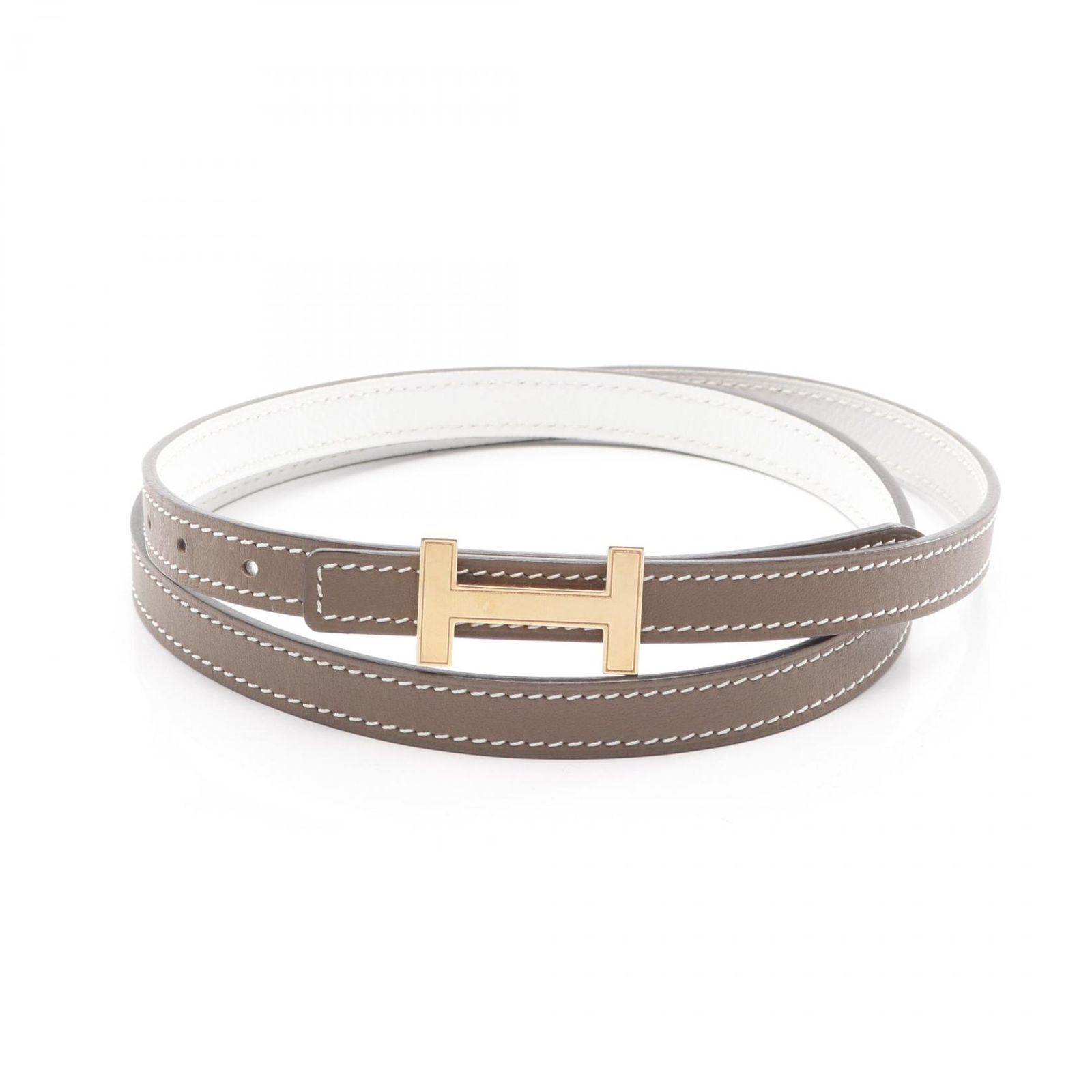 エルメス HERMES ベルト フォーカス H ベルト エトゥープ レザー 