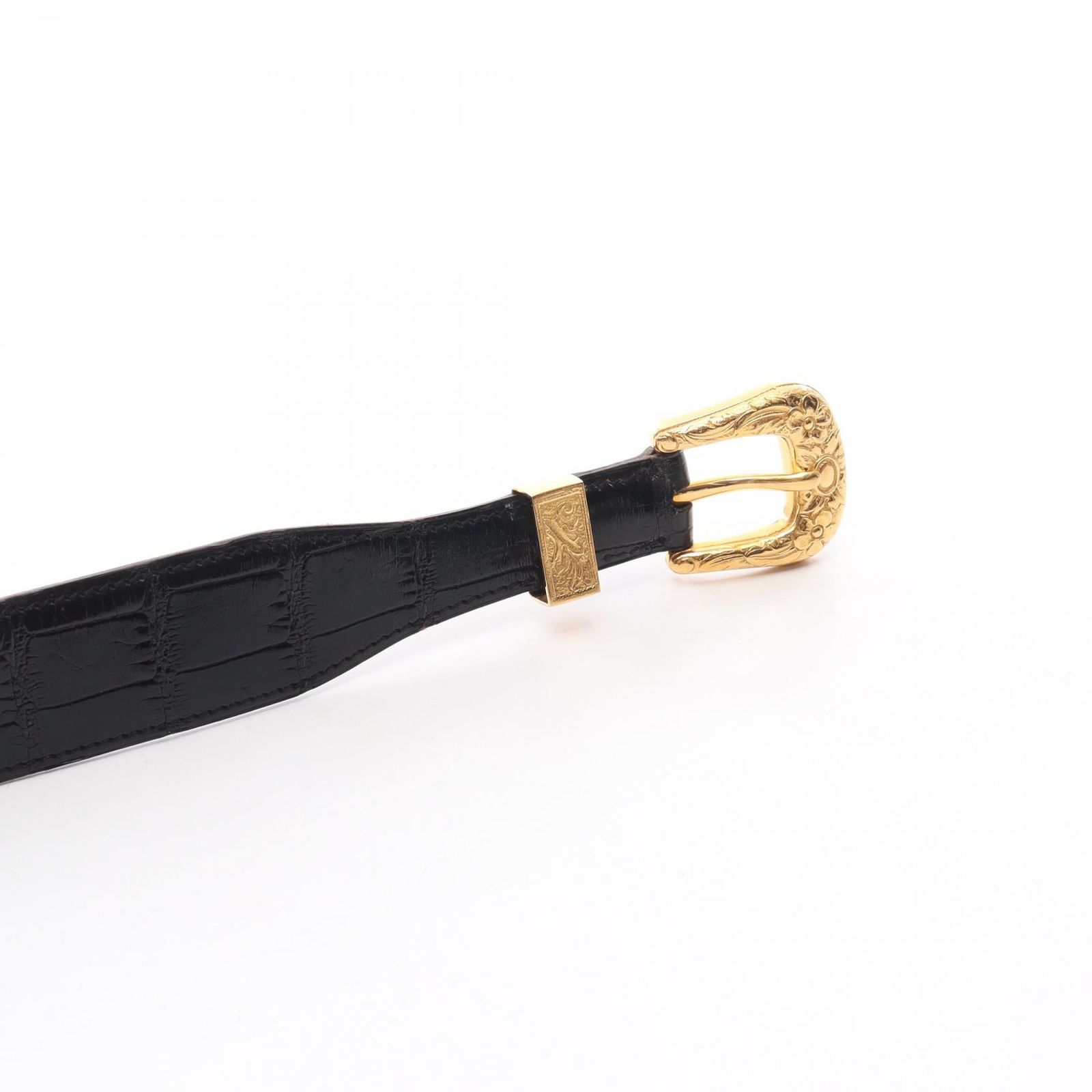 エルメス HERMES ベルト ウエスタン ブラック その他 ベルト レディース Used B