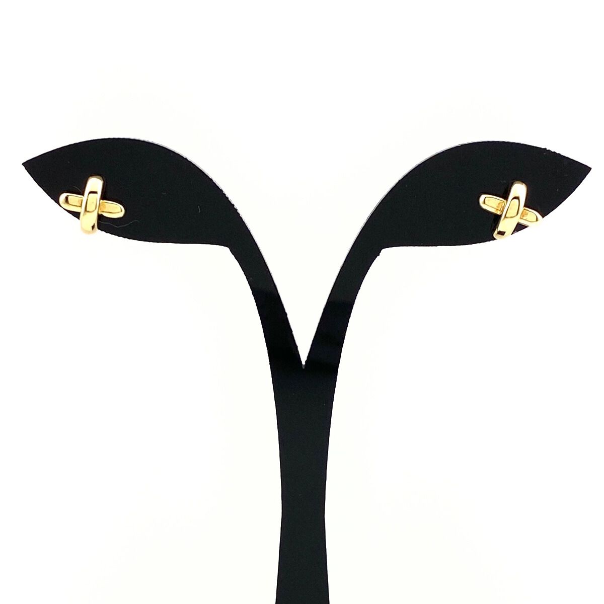 ティファニー TIFFANY-Co. クロスステッチ ピアス YG イエローゴールド ピアス 750 レディース