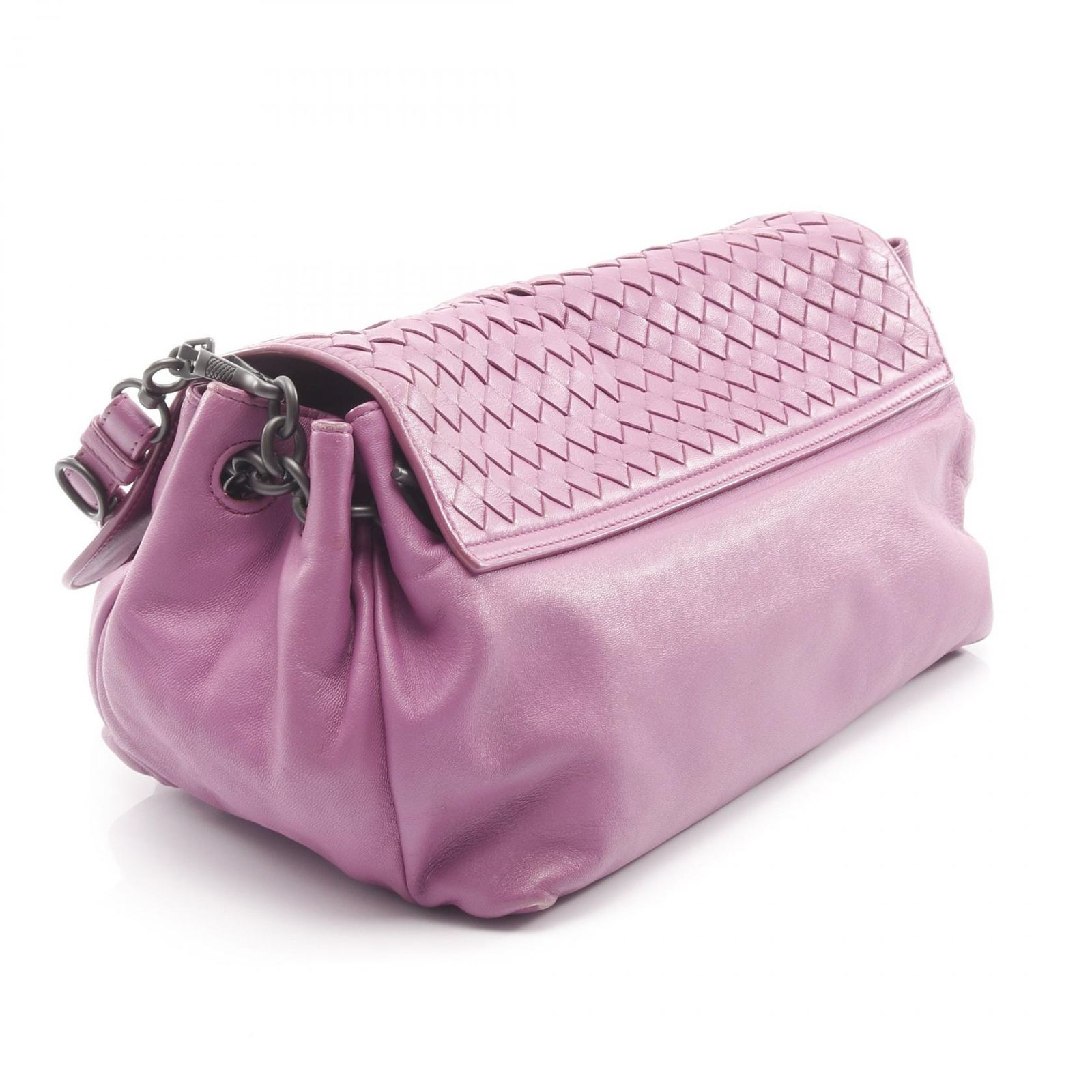 BOTTEGA VENETA / ショルダーバッグ/レザー/パープル ボッテガヴェネタ