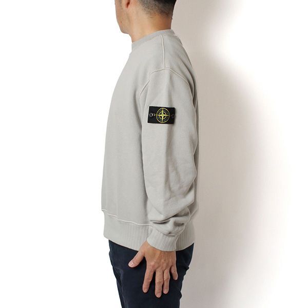 25SS【新品】STONE  袖ワッペンロゴ スウェット グレー L Amazon.co.jp: [ストーンアイランド] ワッペン付き ブラッシュスエット