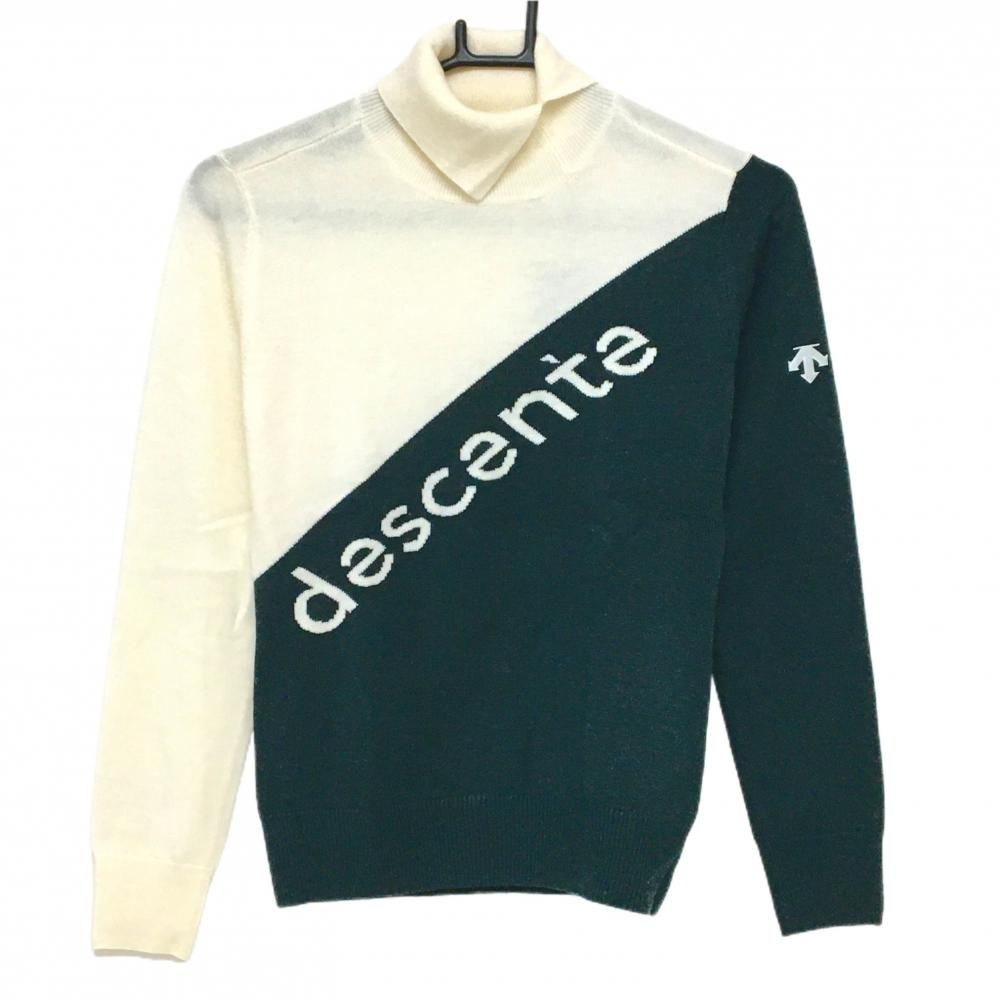 新品】デサントゴルフ タートルネックセーター ダークグリーン
