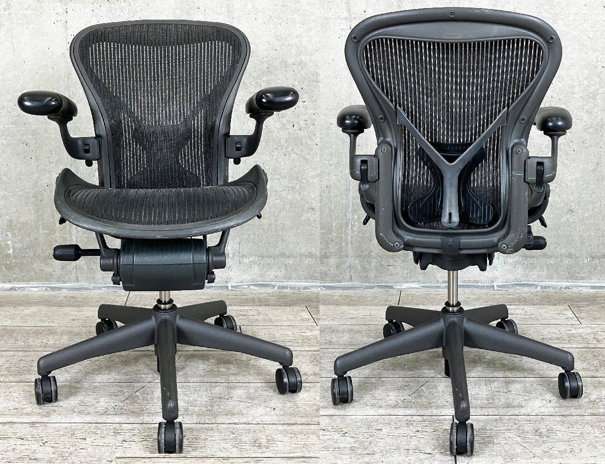 HermanMiller ハーマンミラー クラシックアーロンチェア Aタイプ 前傾機能無し グラファイト