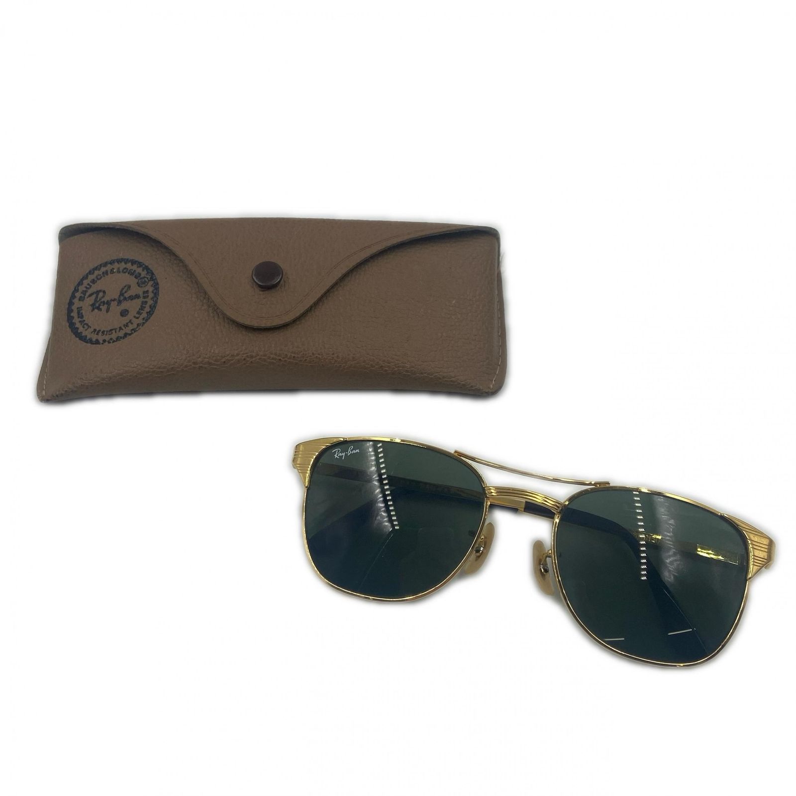 Ray-Ban レイバン ヴィンテージサングラス Bu0026L社 signetサングラス メンズ プラスチック ゴールド ブラック 中古 Bu0026L レイバン ボシュロム Ray ビンテージ Ray-Banレイバン1&frasl;30