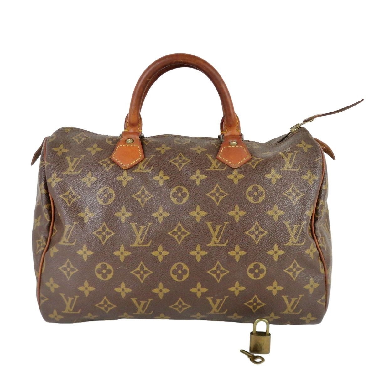 LOUIS VUITTON ルイヴィトン SPEEDY30 スピーディ30 モノグラム ハンドバッグ ミニボストン フランス製 パドロック 南京錠 rk10372