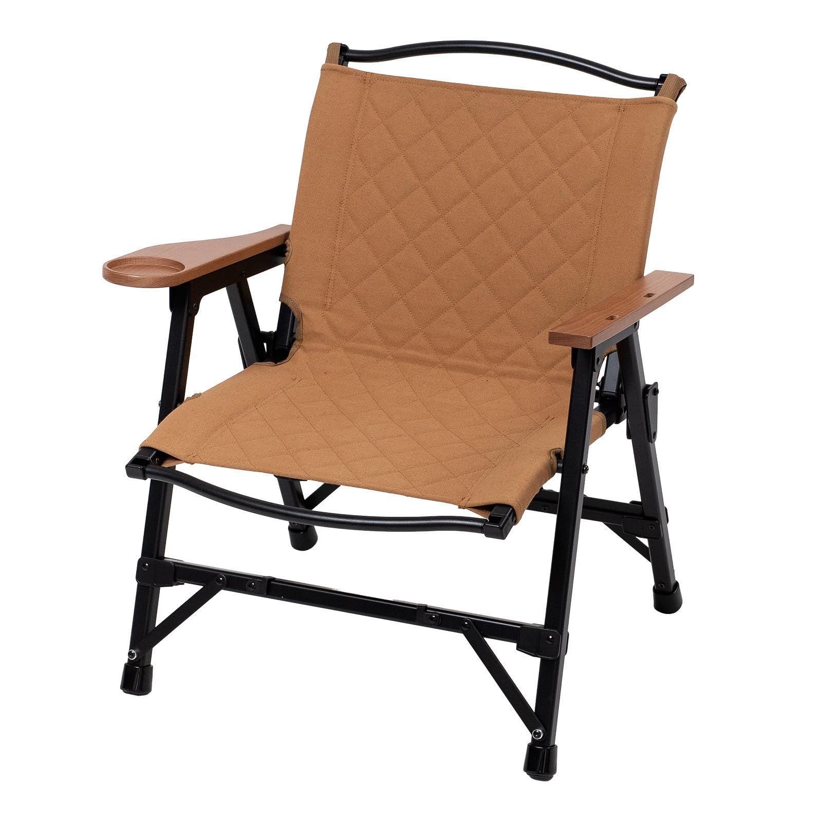 商品 アウトドア ローチェア CHAIR シェフチェア キャメル コンパクト収納 キャンプ 折り畳み 耐荷重100kg CHEF 大人 子供 コンパクト 一人掛け ベランダ Hilander ハイランダー 釣り BBQ 花火 スポーツ観戦