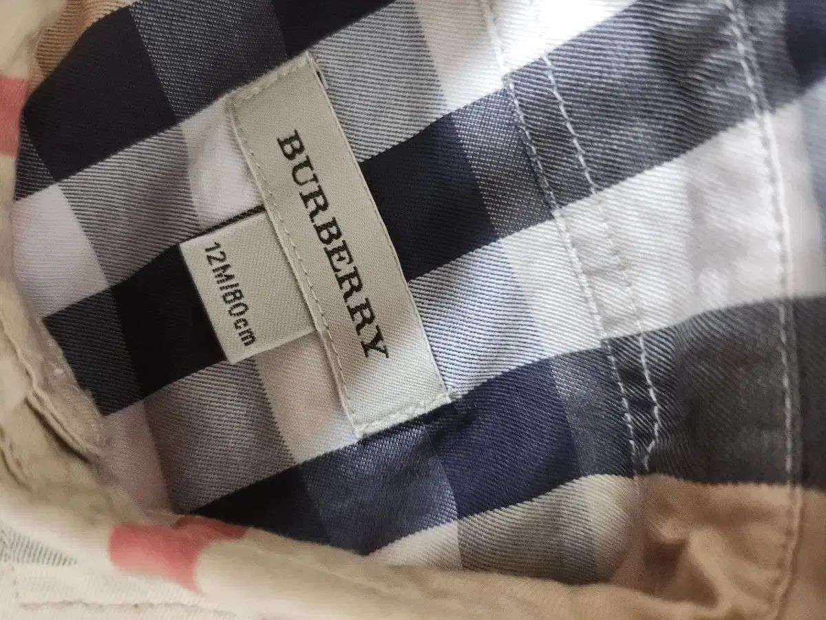 バーバリー キッズ ベージュ チェック シャツ 12 m