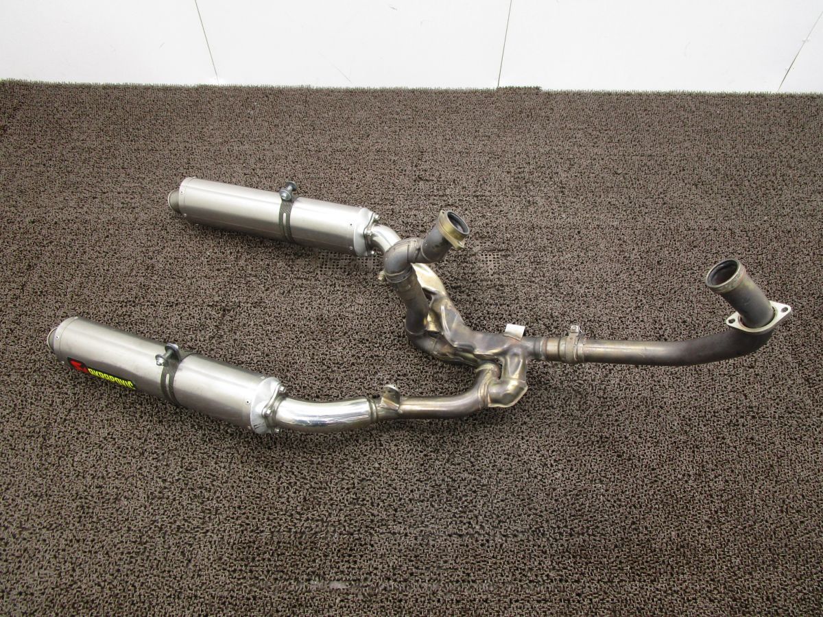 SV1000S 社外 AKRAPOVIC マフラー サイレンサー A7202 VT54A カスタム素材に スズキ T508 動画有 FI インジェクション