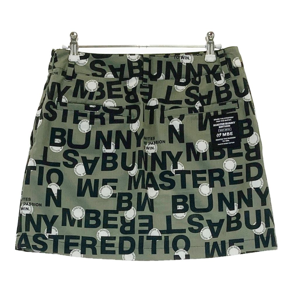 サイズ 0 MASTER BUNNY EDITION マスターバニーエディション モデル ストレッチスカート ロゴ柄 カーキ系 240101491339 ゴルフウェア レディース ストスト