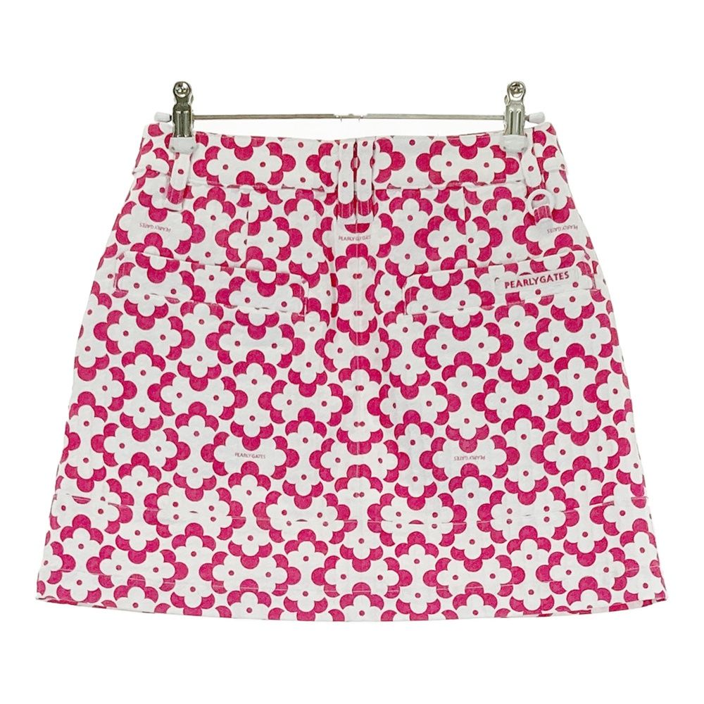 サイズ 00 PEARLY GATES パーリーゲイツ モデル ストレッチスカート 総柄 ピンク系 240101513343 ゴルフウェア レディース ストスト