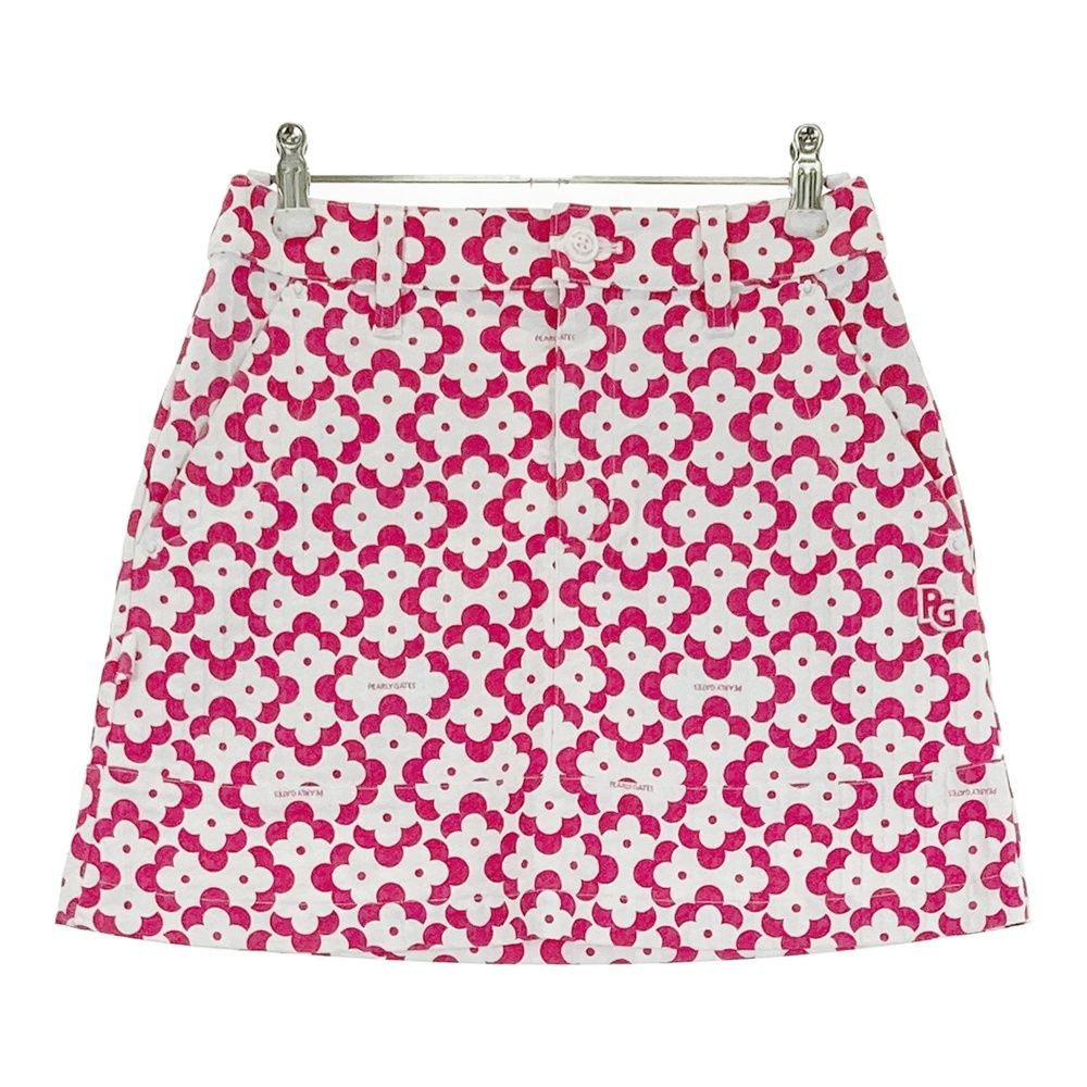 サイズ 00 PEARLY GATES パーリーゲイツ モデル ストレッチスカート 総柄 ピンク系 240101513343 ゴルフウェア レディース ストスト