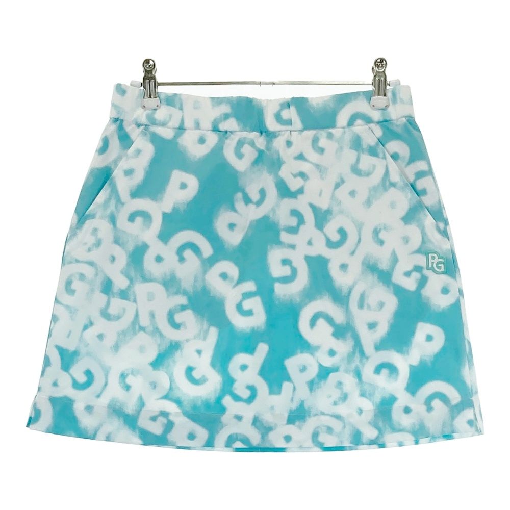 サイズ 0 PEARLY GATES パーリーゲイツ モデル スカート 総柄 ブルー系 240101516001 ゴルフウェア レディース ストスト
