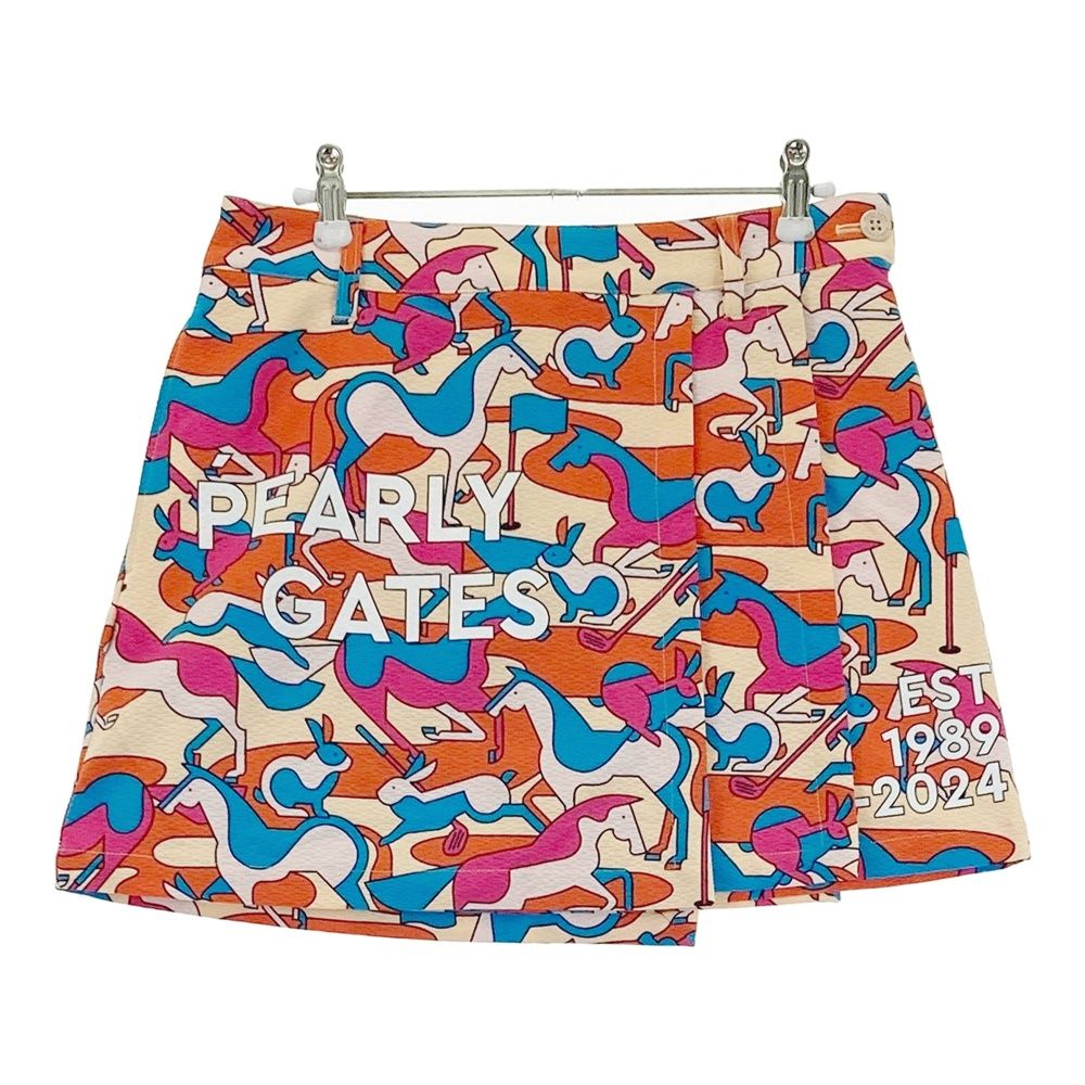 サイズ 1 PEARLY GATES パーリーゲイツ モデル スカート アニマル柄 ベージュ系 240101522591 ゴルフウェア レディース ストスト
