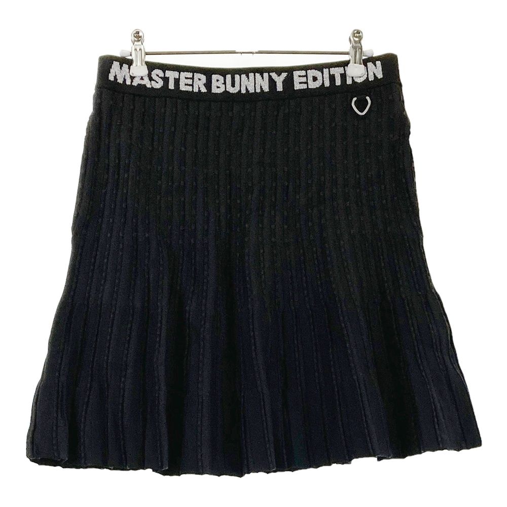 サイズ 2 MASTER BUNNY EDITION マスターバニーエディション モデル ニット プリーツスカート ブラック系 240101544896 ゴルフウェア レディース ストスト