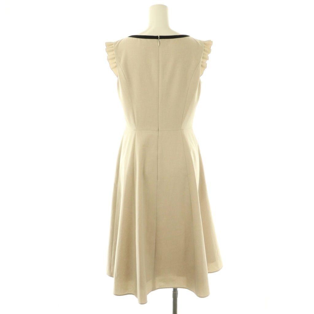 トッカ TOCCA 23SS 消臭 吸水速乾 洗える! AFTER RAIN ドレス ワンピース ミモレ ロング 0 ベージュ AT OS