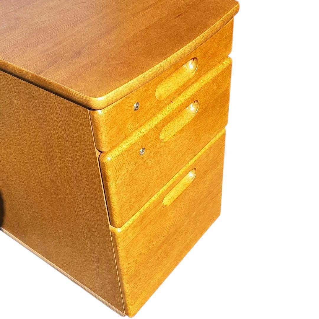 浜本工芸 袖机 No.2000デスクユニット 移動袖A キャスター 浜本工芸