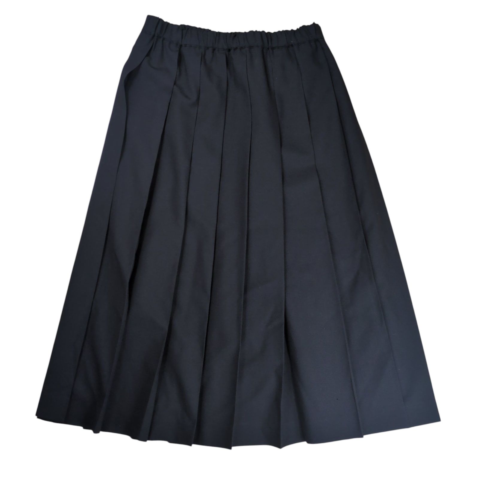 BLACK COMME des GARCONS Wool Gabardine Pleats Skirt