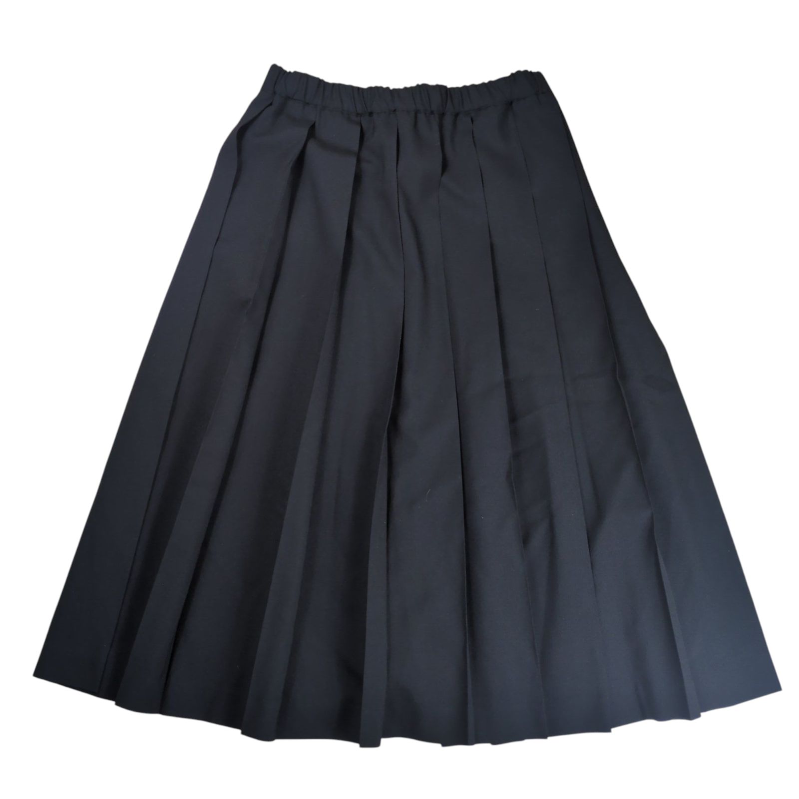 BLACK COMME des GARCONS Wool Gabardine Pleats Skirt