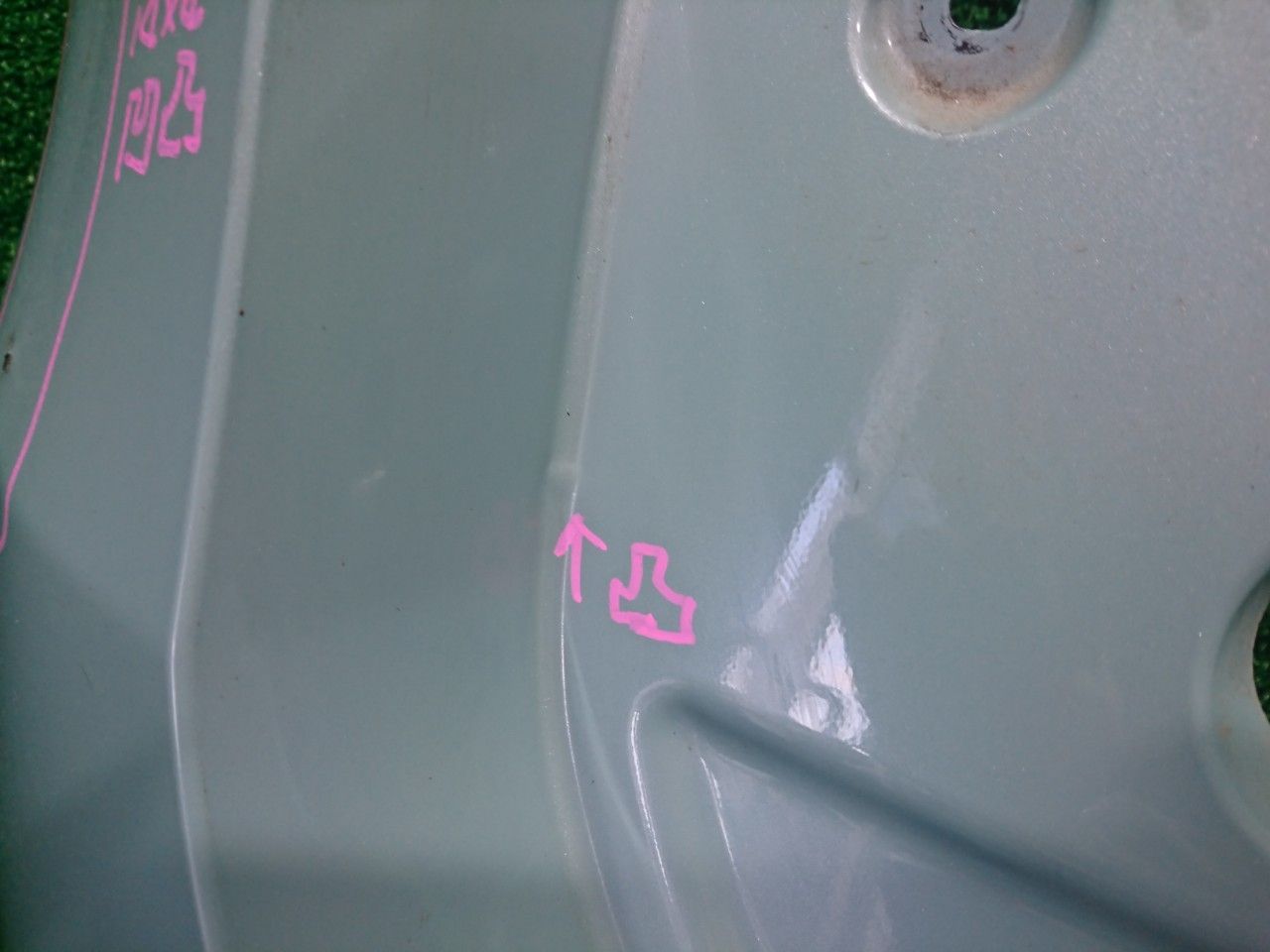 MK53S スペーシア リアバンパー 水色 ZYW 19314