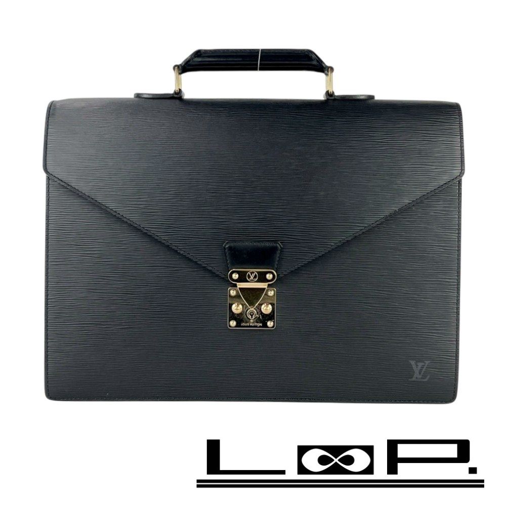ルイヴィトン ヴィセットコンセイエ ビジネス バッグ ブリーフケース 通勤 エピ ノワール ゴールド M54422 458453 7