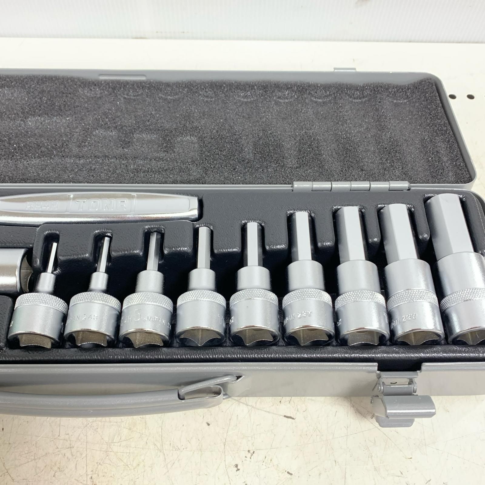 発見できる ♭♭TONE トネ ヘキサゴンソケットレンチセット 差込角12.7ｍｍ 400M
