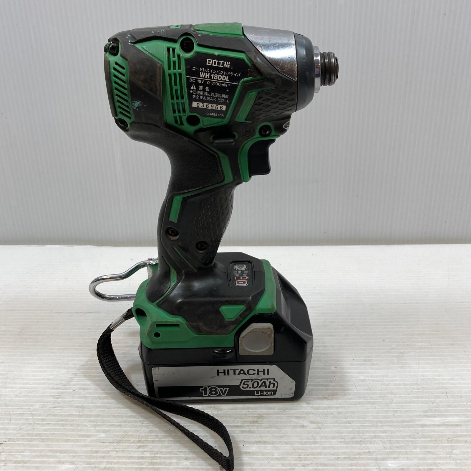 κκHITACHI 日立 締め付け工具 インパクトドライバ コードレス式 18v 5.0Ah 036966 WH18DDL グリーン HRDEVELOPMENT_JP