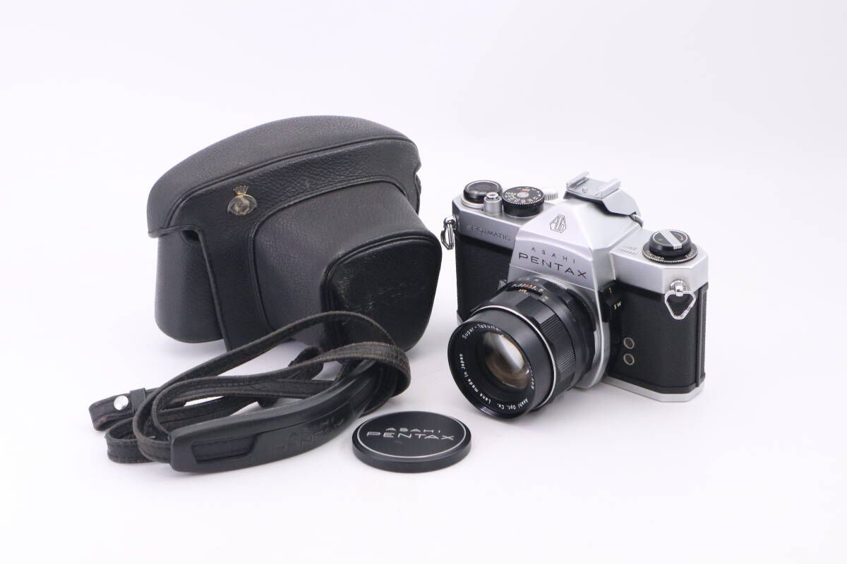 PENTAX SPOTMATIC シルバー Super-Takumar 55mm F1.8 フィルムカメラ ペンタックス f04933