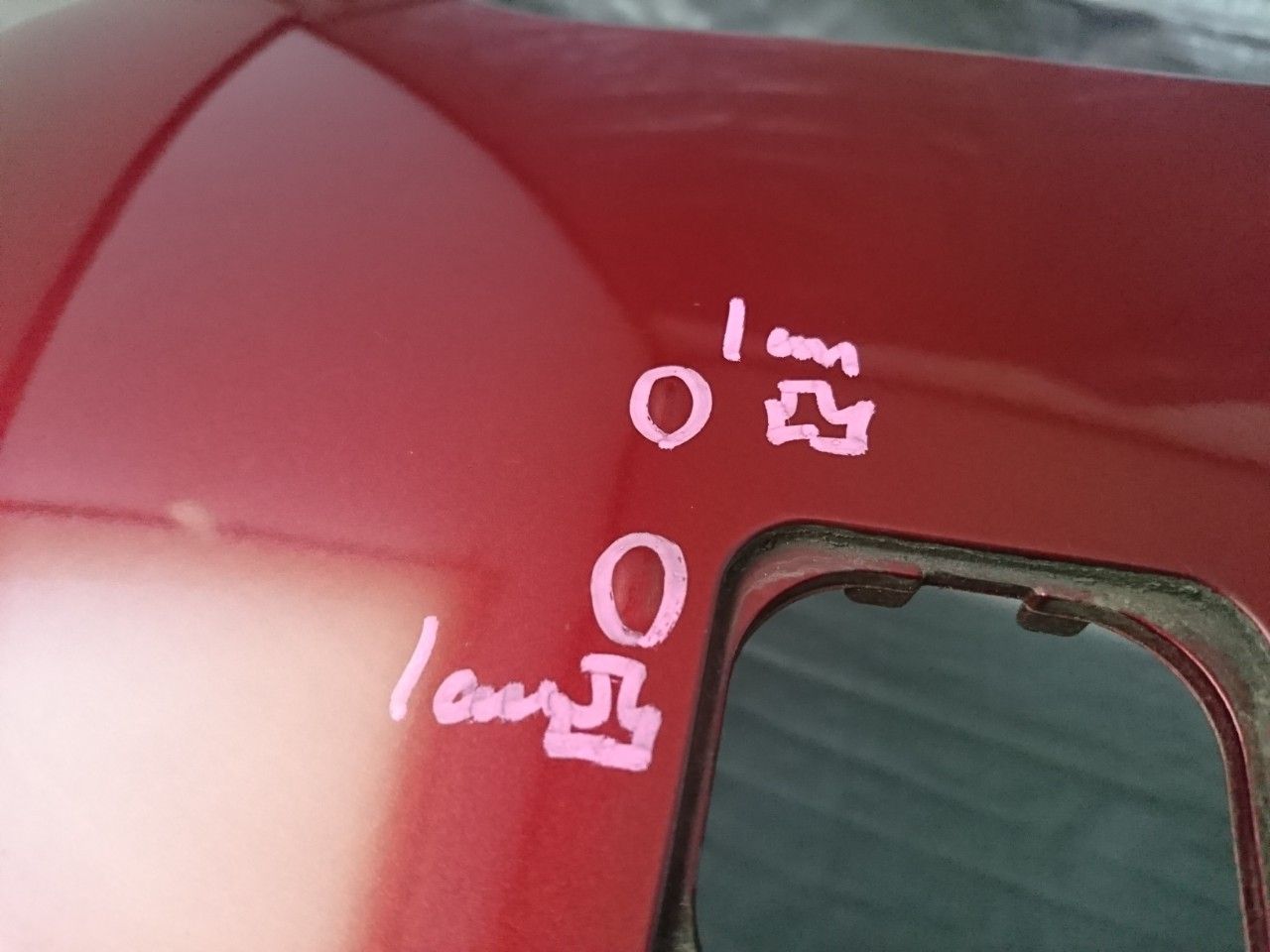 GP7 インプレッサ リアバンパー レッド 19354