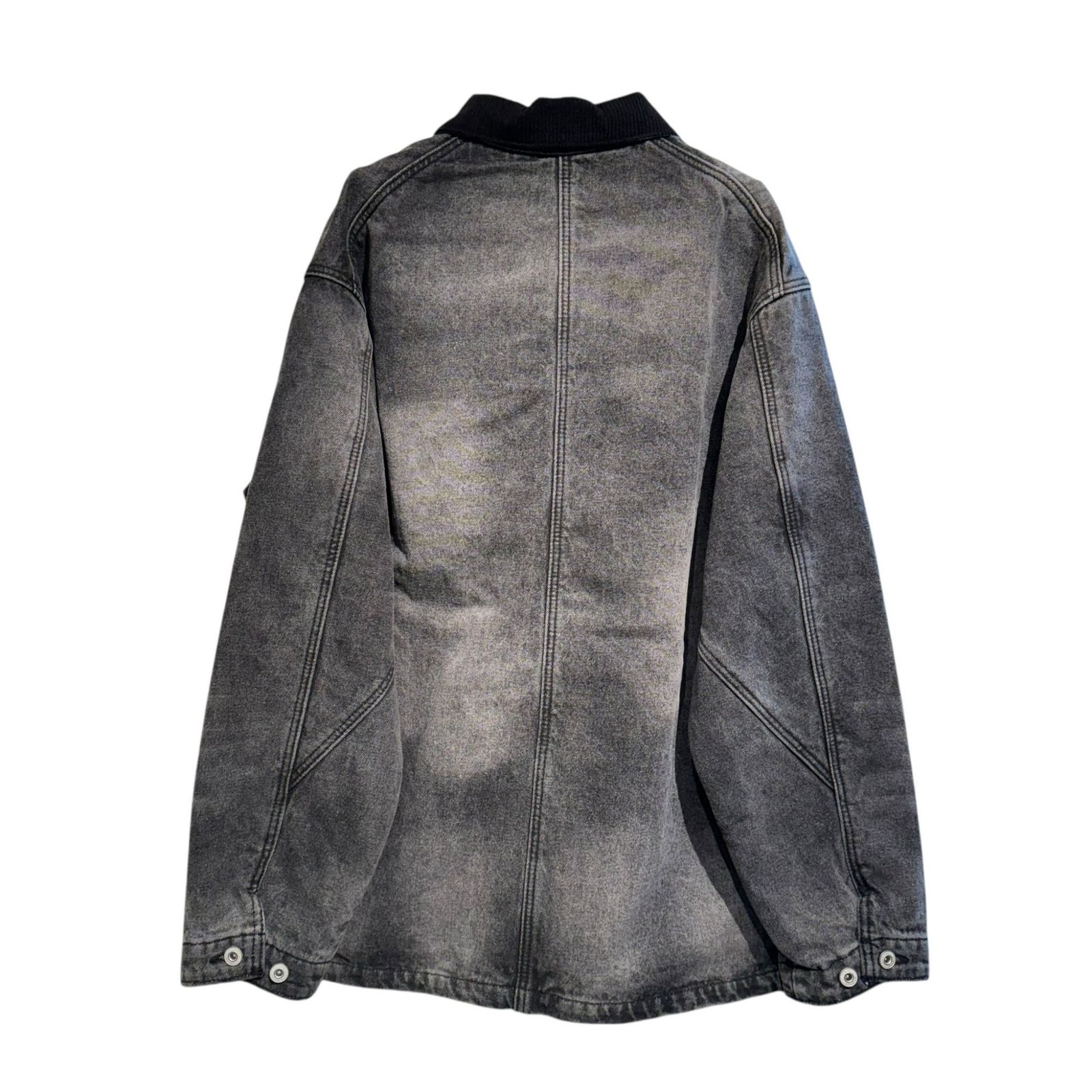 INHERIT インヘリット ④ 25011720117030 14oz フェード加工デニムカバーオール メンズ ブラック L