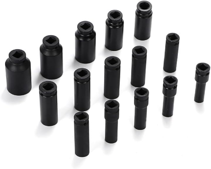 New self インパクト ソケット セット 35 点 12.7mm 1 2 六角 ソケットレンチ 用 ショート ディープ 両対応 収納ケース 付き クロムモリブデン鋼製 耐久性 整備工具 車 バイク DIY レッド HRDEVELOPMENT_JP