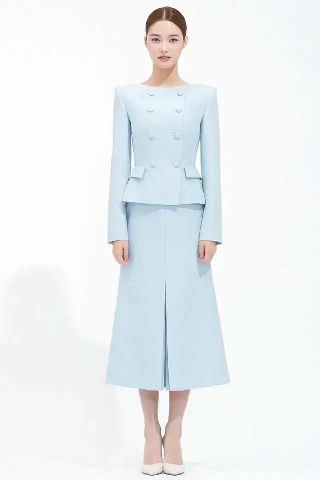 アナ SUJI スカイブルー セットアップ スーツ ジャケット