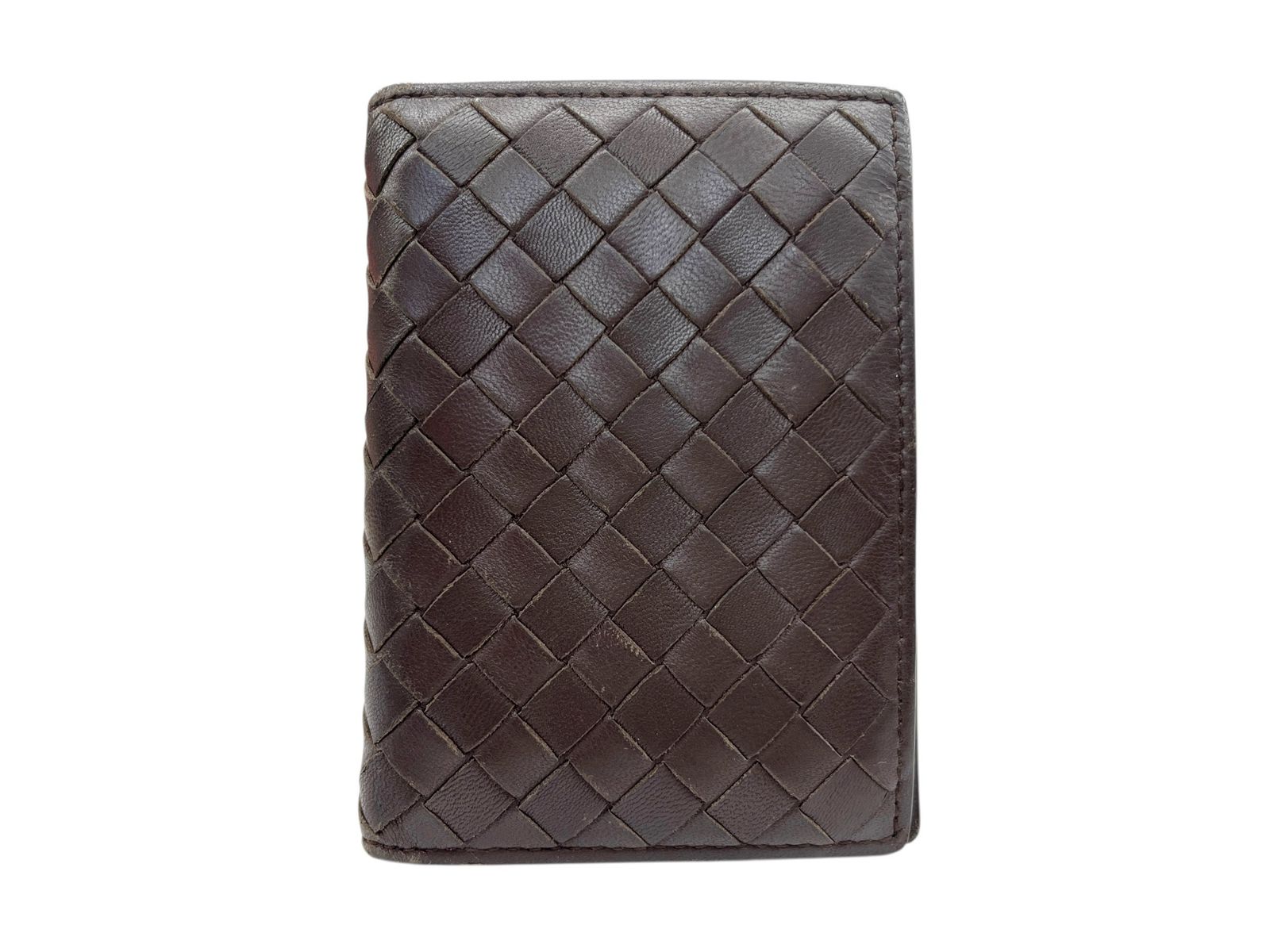 BOTTEGA VENETA ボッテガヴェネタ イタリア製 レザー カードケース 名刺入れ パスケース ブラウン メンズ 028